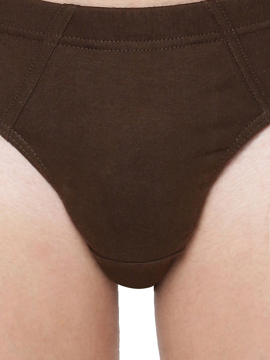 Men 100% Combed Cotton Assorted Colour Inner Elastic Brief (PACK Of 2) image 5