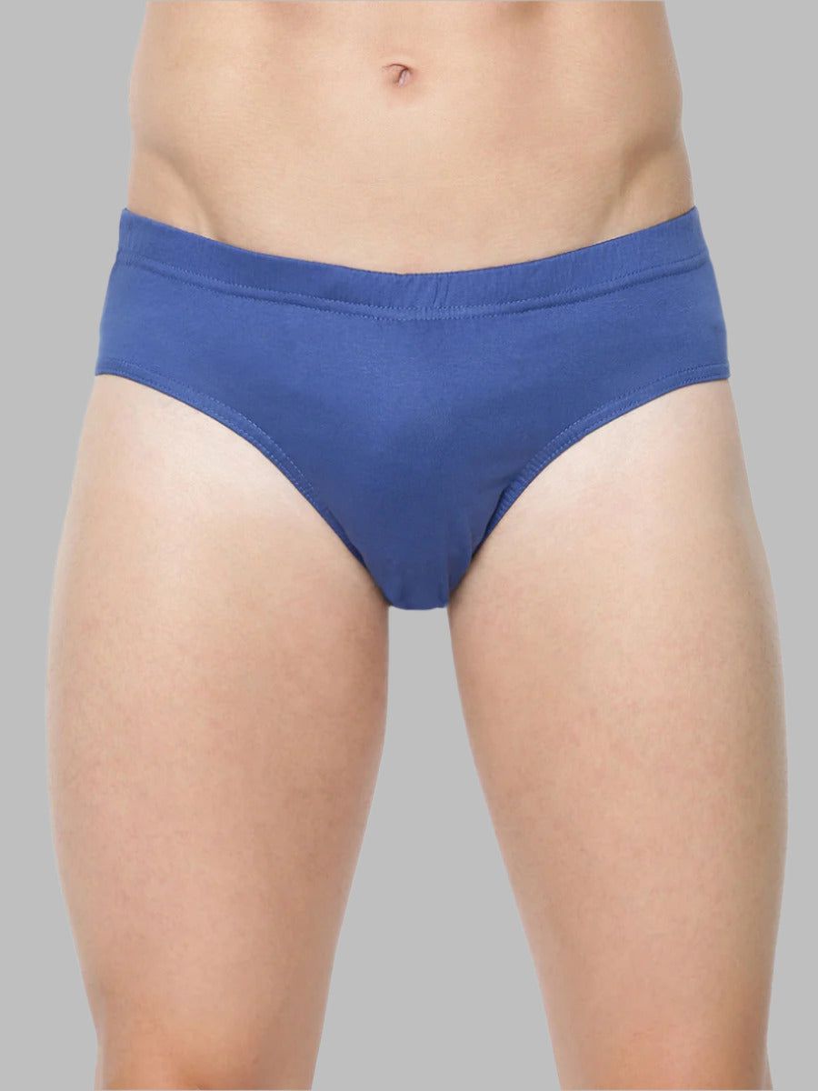 Men 100% Combed Cotton Assorted Colour Inner Elastic Brief Merc (PACK Of 2)