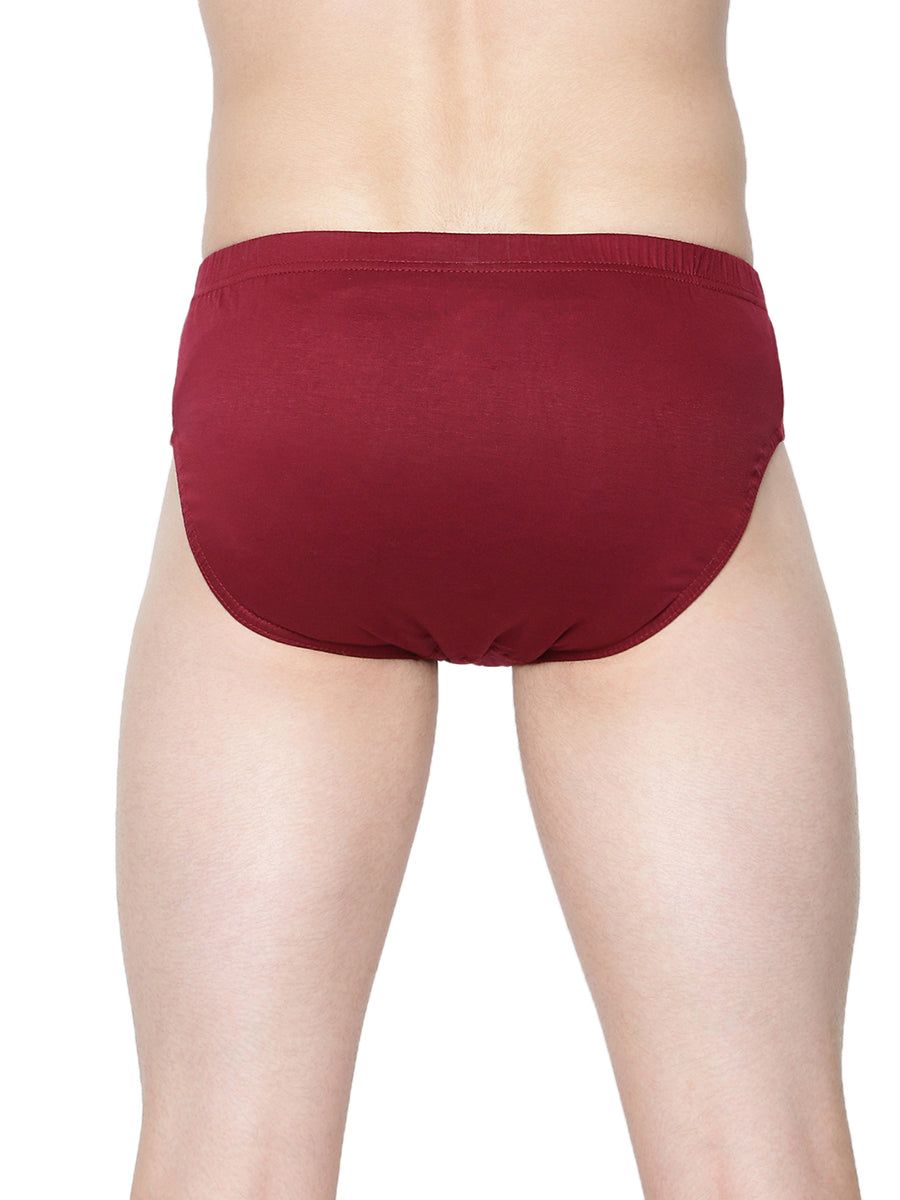 Men 100% Combed Cotton Assorted Colour Inner Elastic Brief Merc (PACK Of 2) image 5