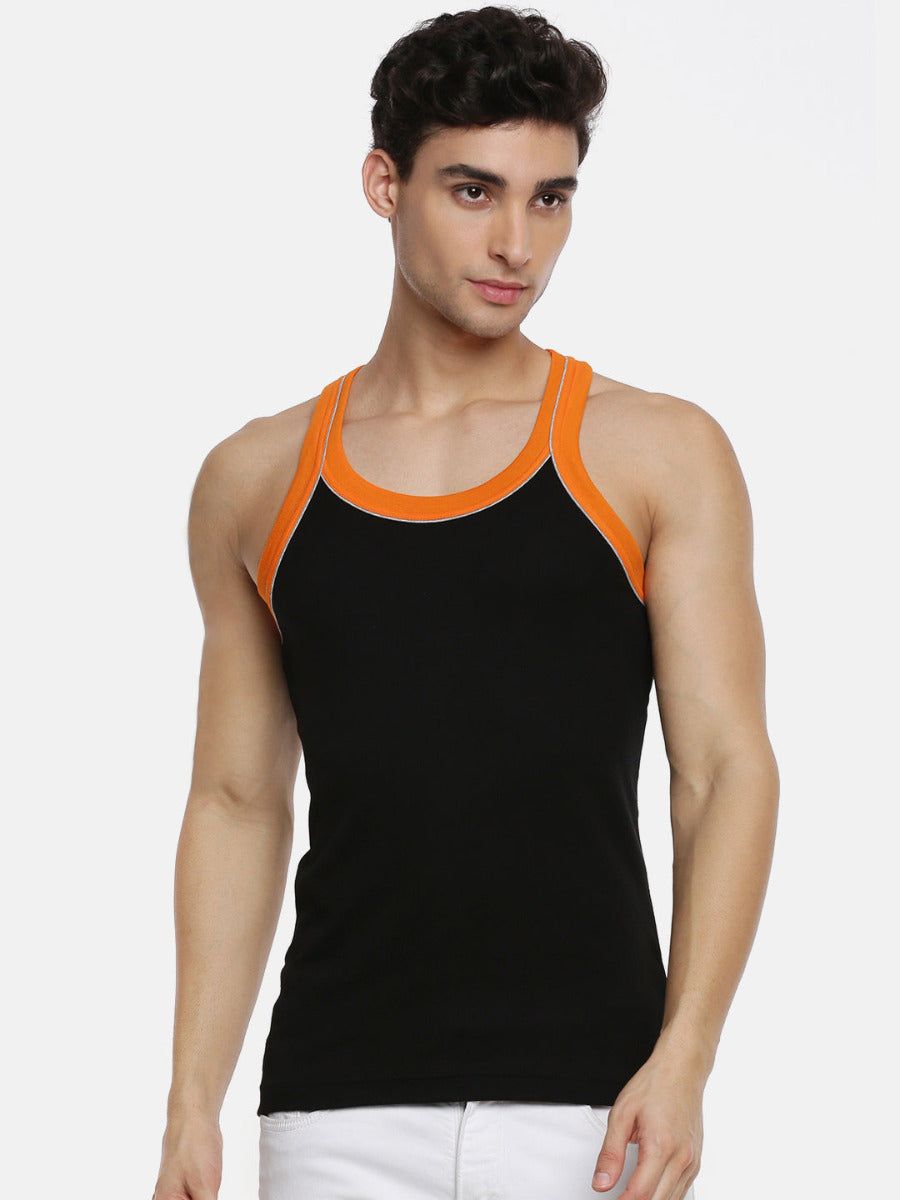 Men Combed Cotton Assorted Colour Gym Vest Archery Rn 5001 (PACK Of 2)