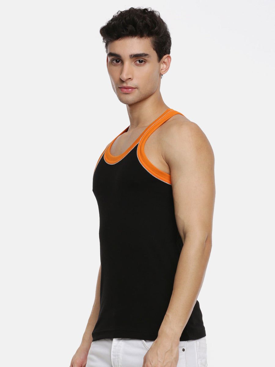 Men Combed Cotton Assorted Colour Gym Vest Archery Rn 5001 (PACK Of 2) image 4