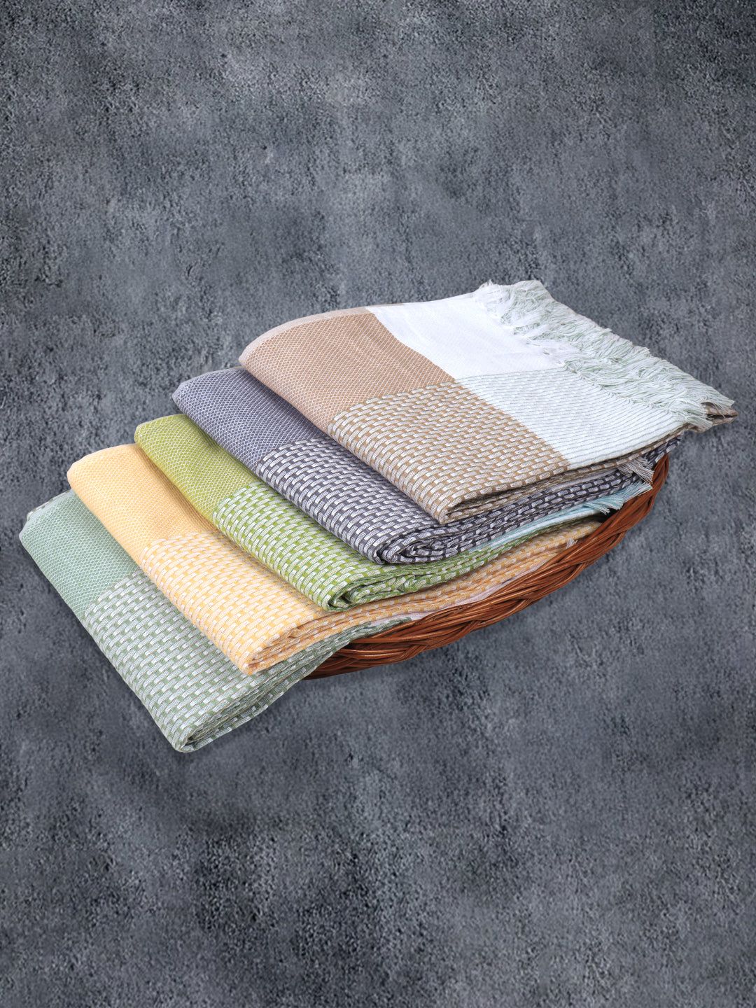 100% Cotton Self Designed Signature Bath Towel Pack Of 2 1149