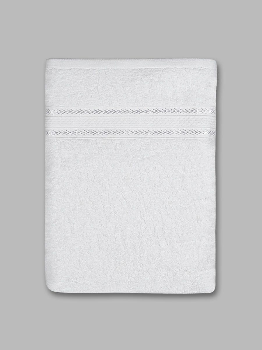 Bamboo Cotton Terry Bath Towel White Bw