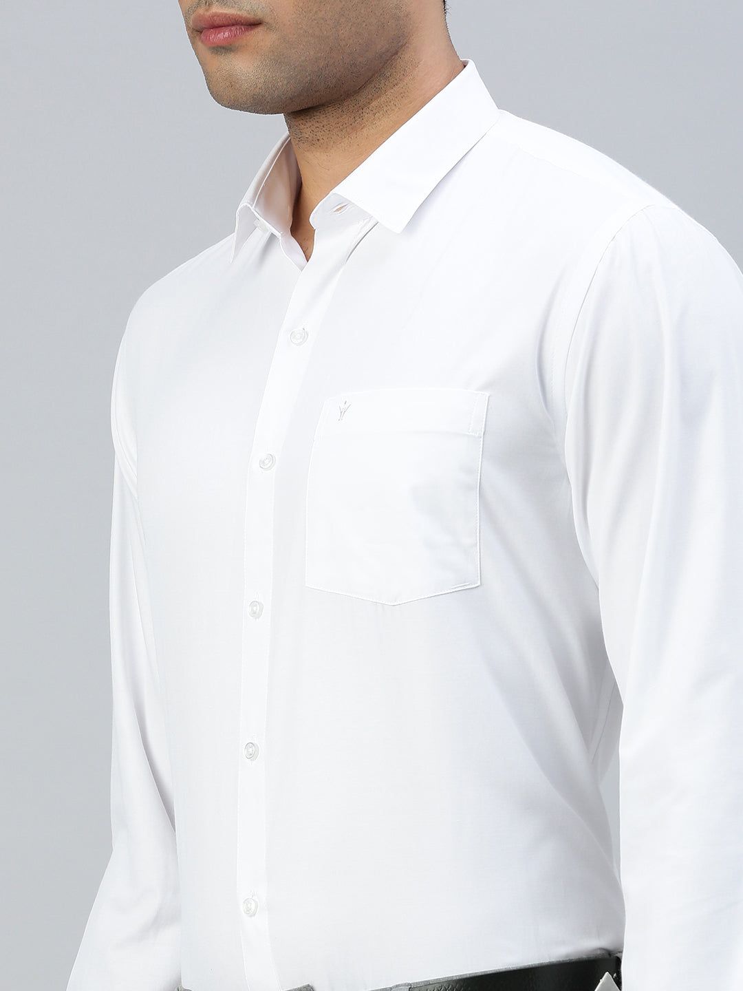Men Cotton Rich Formal Half Sleeves White Shirt image 4