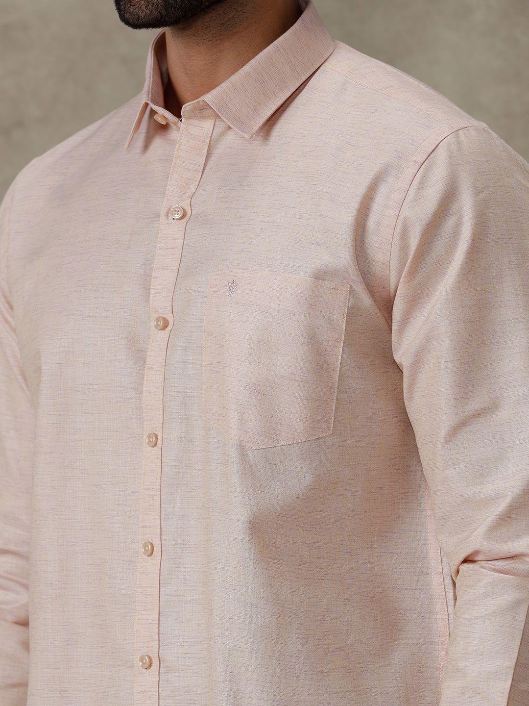 Men Cotton Rich Full Sleeves Shirt Light Brown Trendy 8 Yh3 image 4