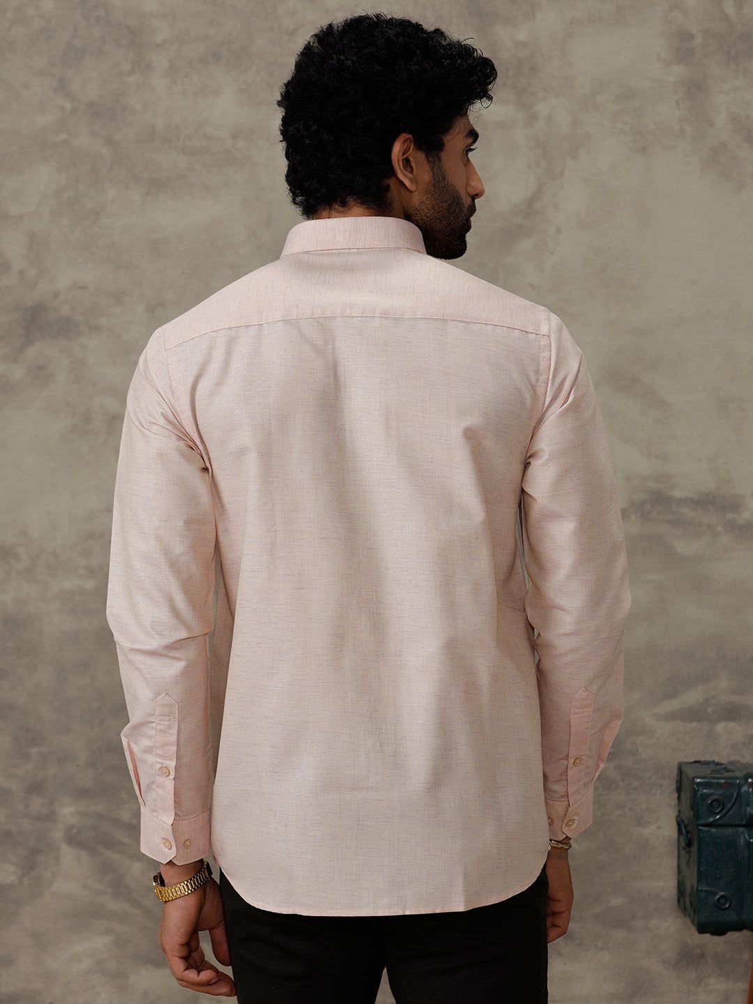Men Cotton Rich Full Sleeves Shirt Light Brown Trendy 8 Yh3 image 5