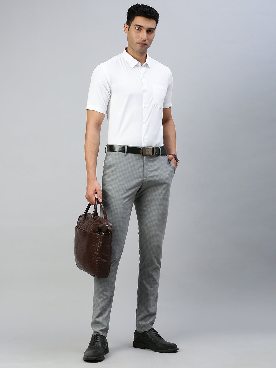 Men Cotton Rich Half Sleeves White Shirt Wewin New image 3