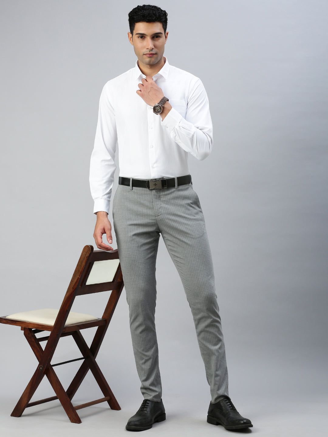 Men Cotton Rich Full Sleeves White Shirt Wewin New image 3