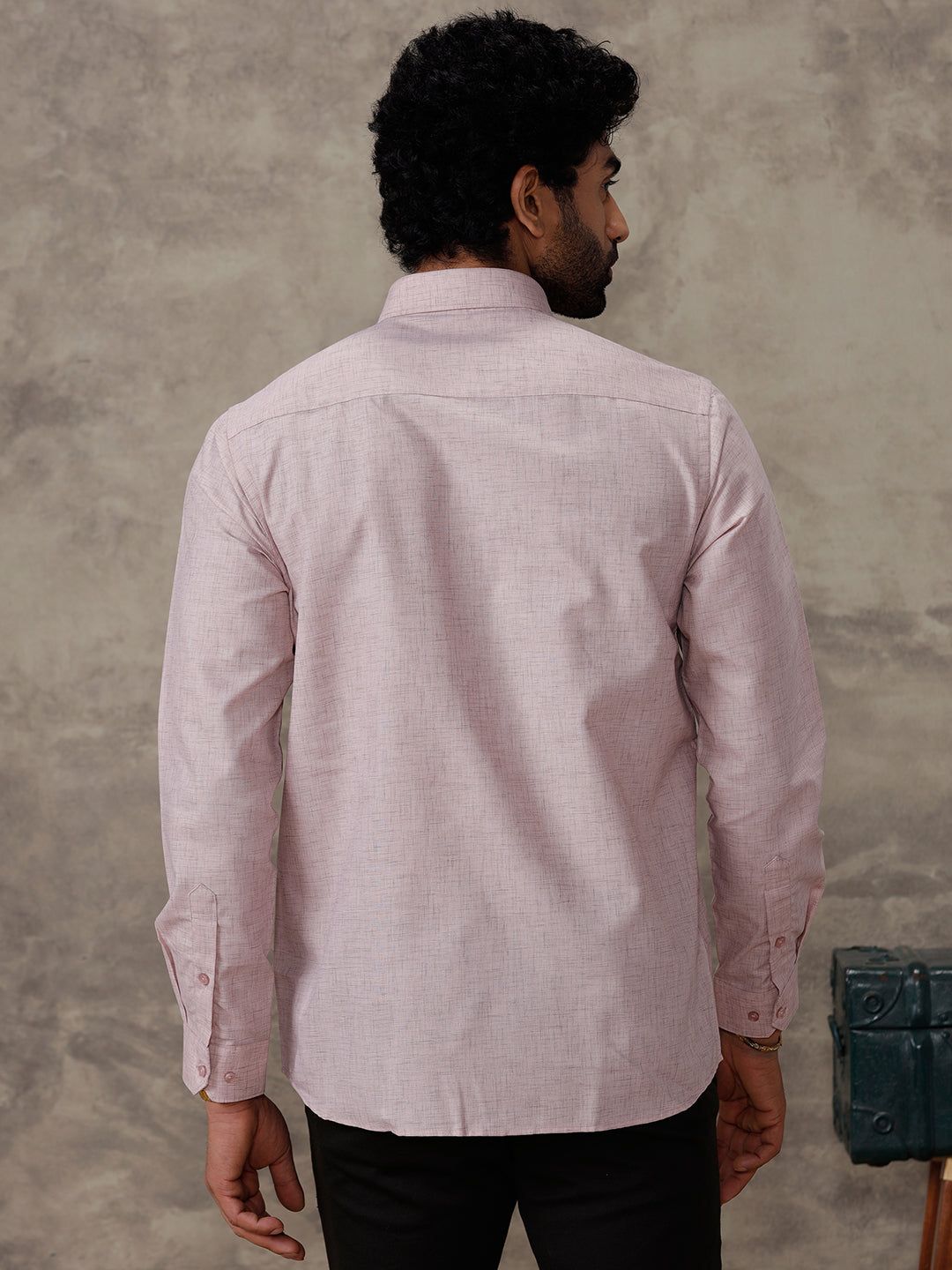 Men Cotton Rich Full Sleeves Shirt Pinky Brown Trendy 8 Yh7 image 4