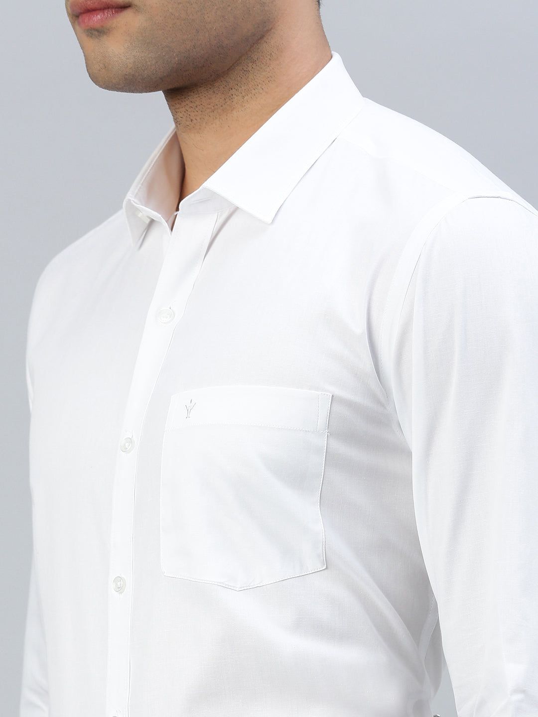 Men 100% Cotton Full Sleeves White Shirt Winner image 4
