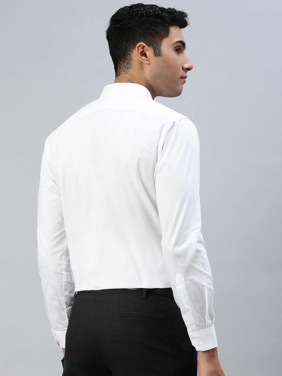 Men 100% Cotton Full Sleeves White Shirt Winner image 5