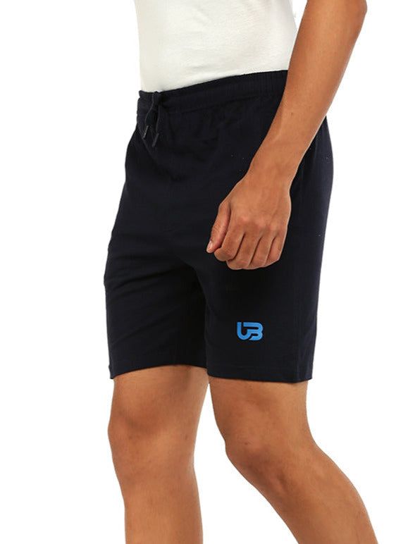 Men Combed Cotton Rich Agile Shorts Navy Ags4