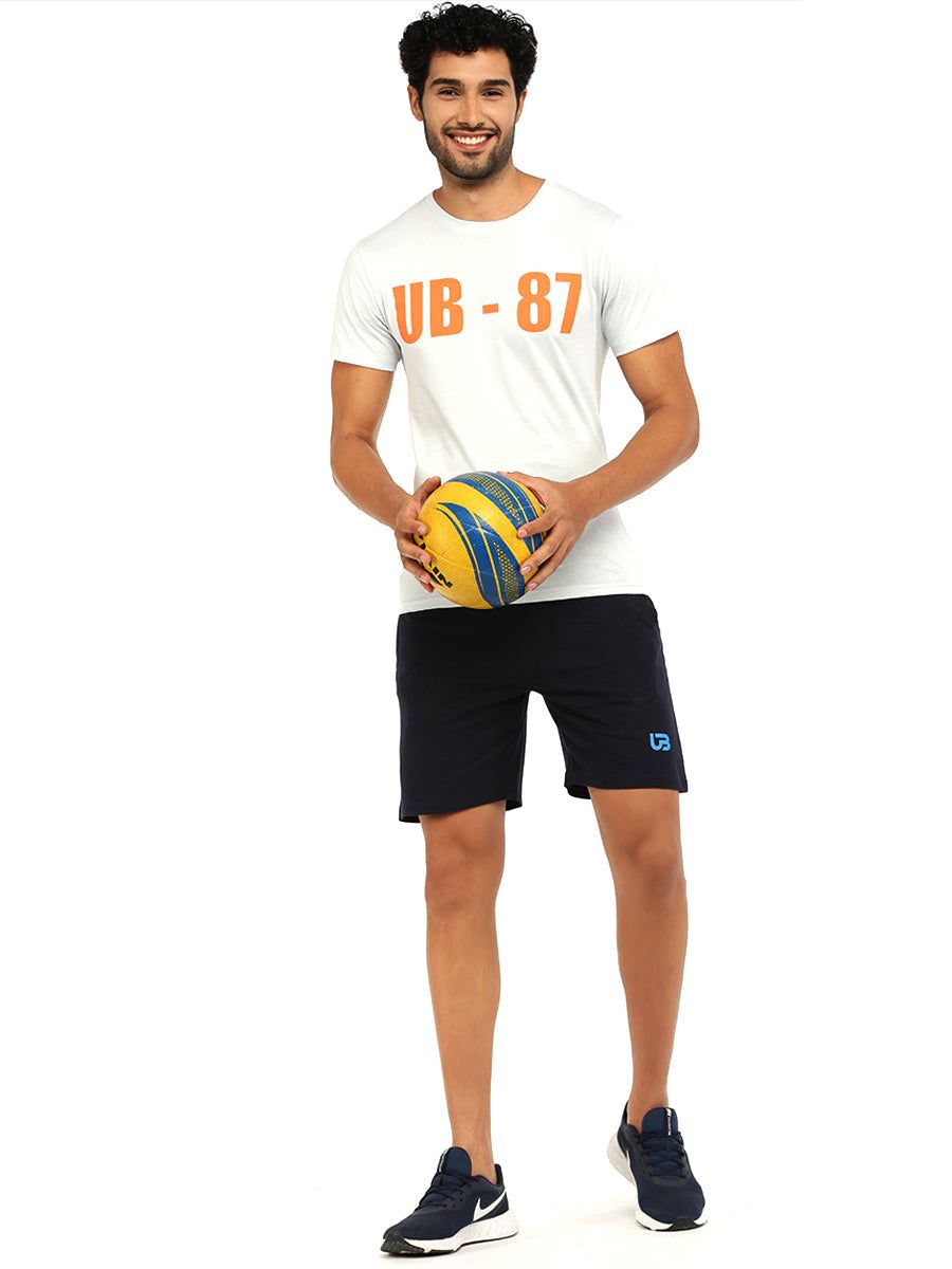 Men Combed Cotton Rich Agile Shorts Navy Ags4 image 3
