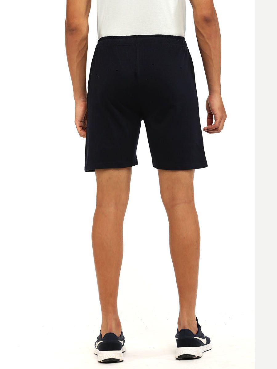 Men Combed Cotton Rich Agile Shorts Navy Ags4 image 4