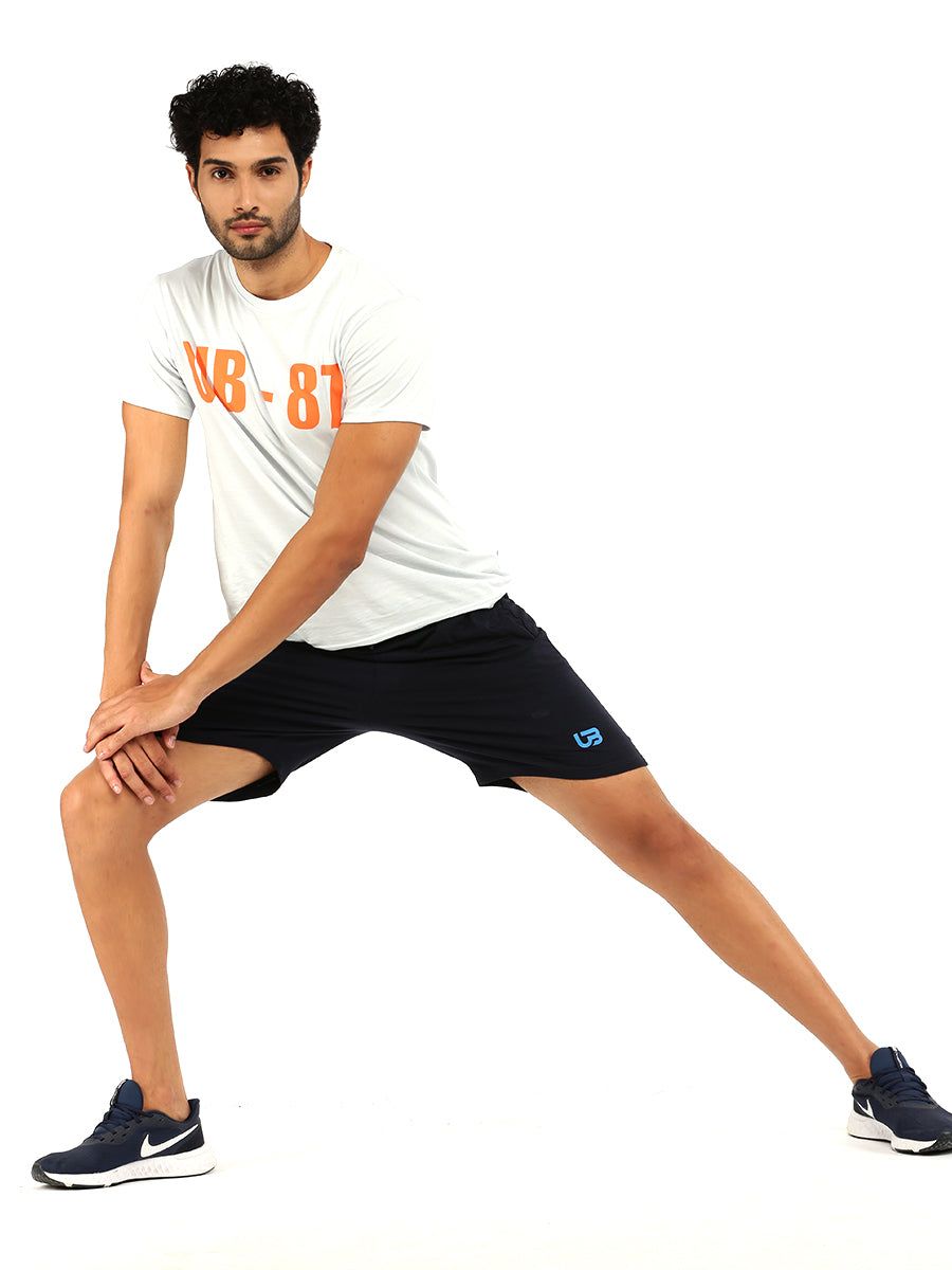 Men Combed Cotton Rich Agile Shorts Navy Ags4 image 5