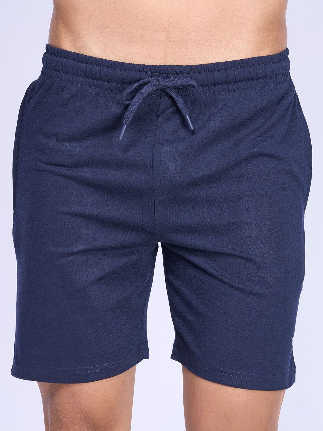 Men Combed Cotton Rich Expert Shorts Navy Es2