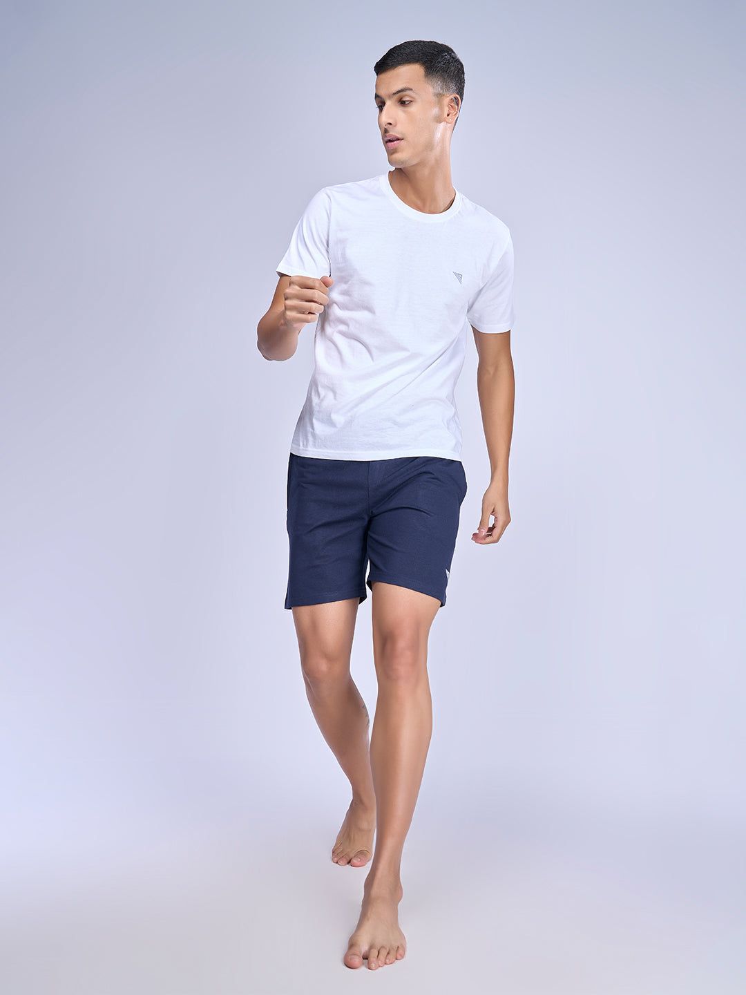 Men Combed Cotton Rich Expert Shorts Navy Es2 image 3