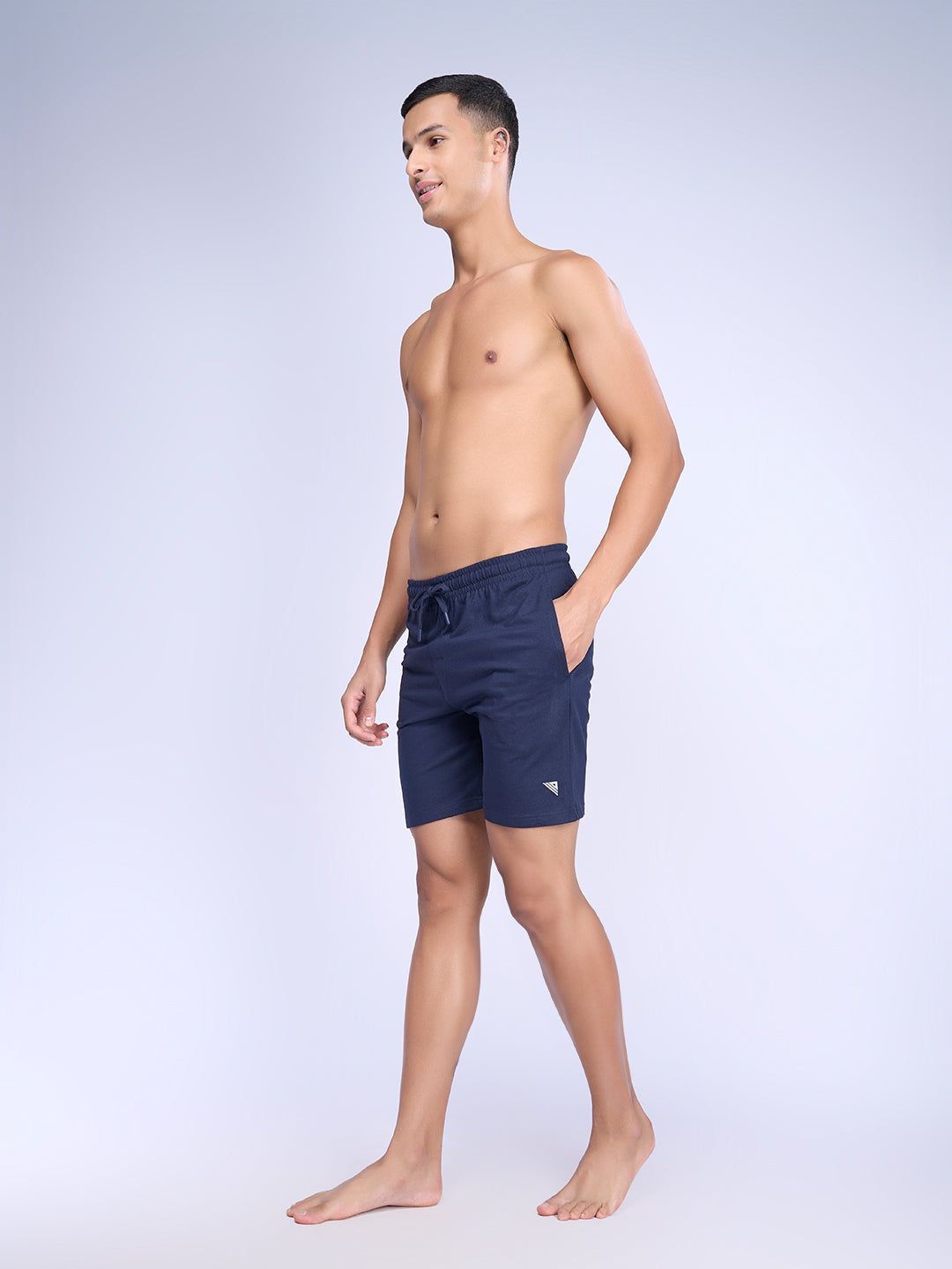Men Combed Cotton Rich Expert Shorts Navy Es2 image 4