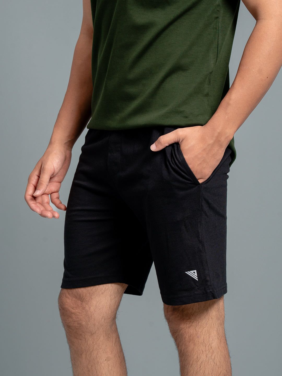 Men Combed Cotton Rich Expert Shorts Black Es1