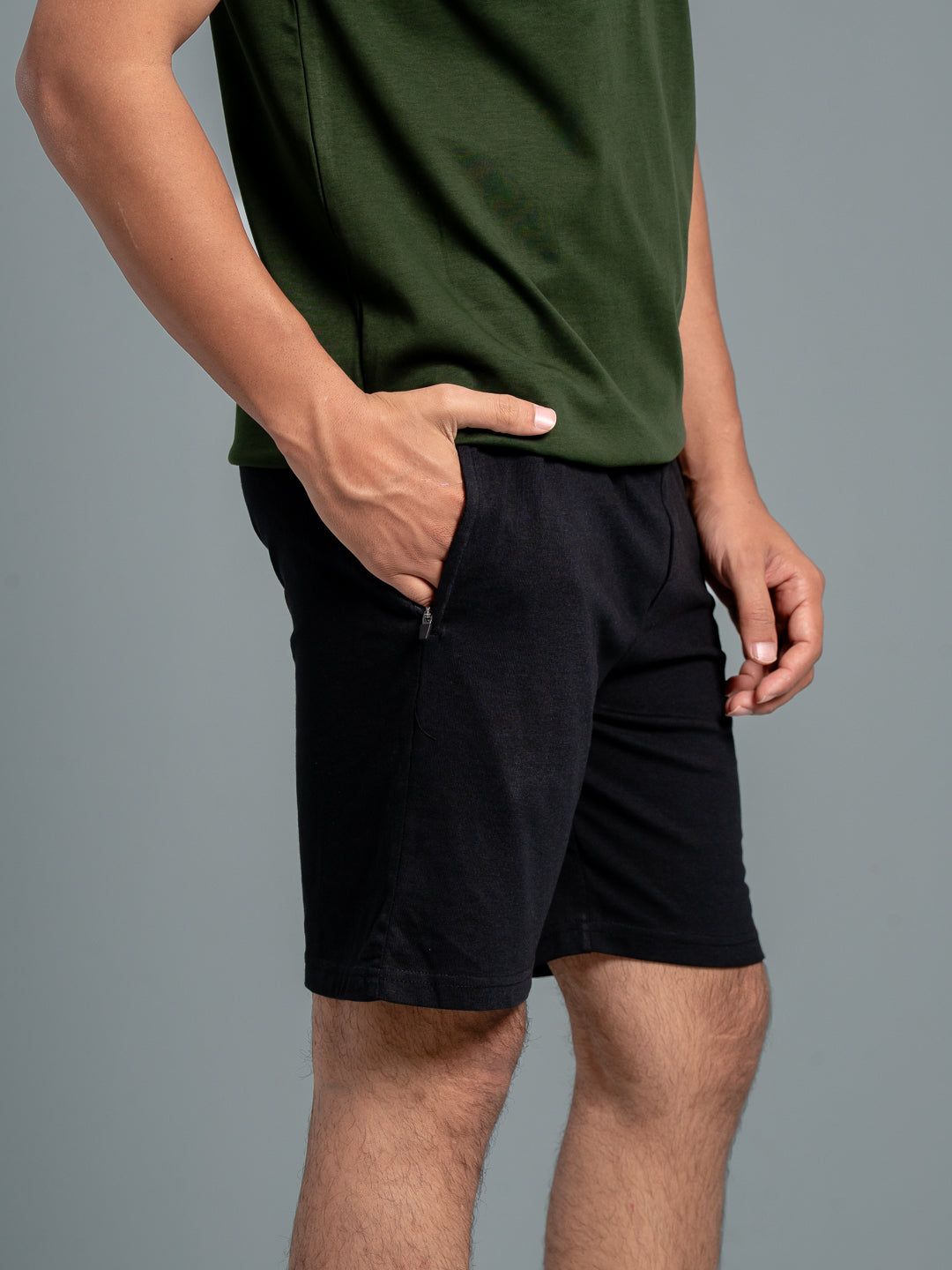 Men Combed Cotton Rich Expert Shorts Black Es1 image 2
