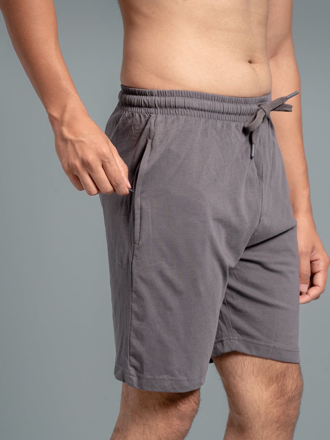 Men Combed Cotton Rich Expert Shorts Grey Es5