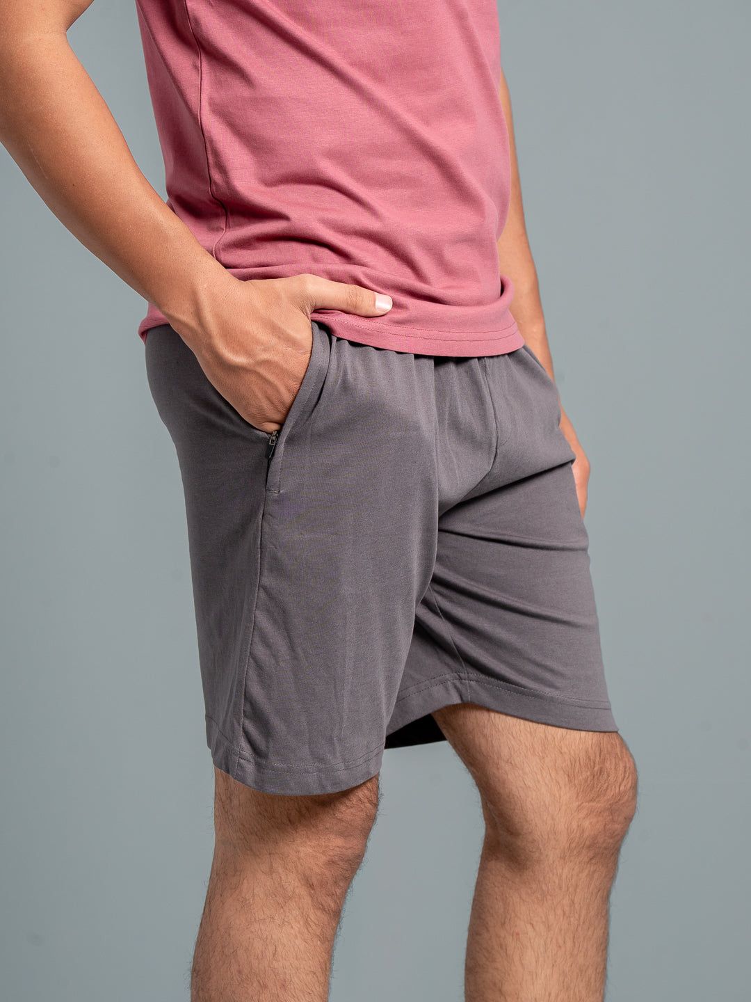 Men Combed Cotton Rich Expert Shorts Grey Es5 image 3