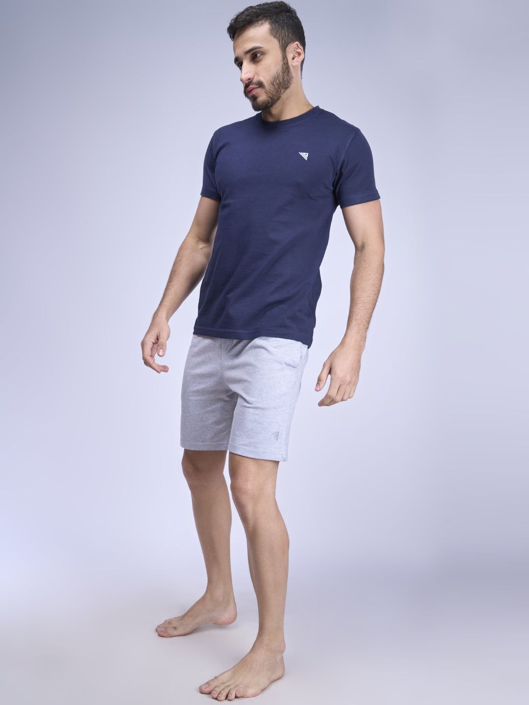 Men Combed Cotton Rich Expert Shorts Grey Es3 image 3