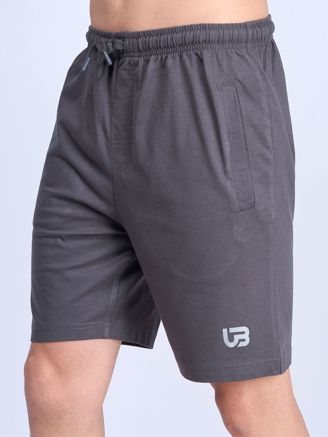 Men Combed Cotton Rich Agile Shorts Dark Grey Ags2