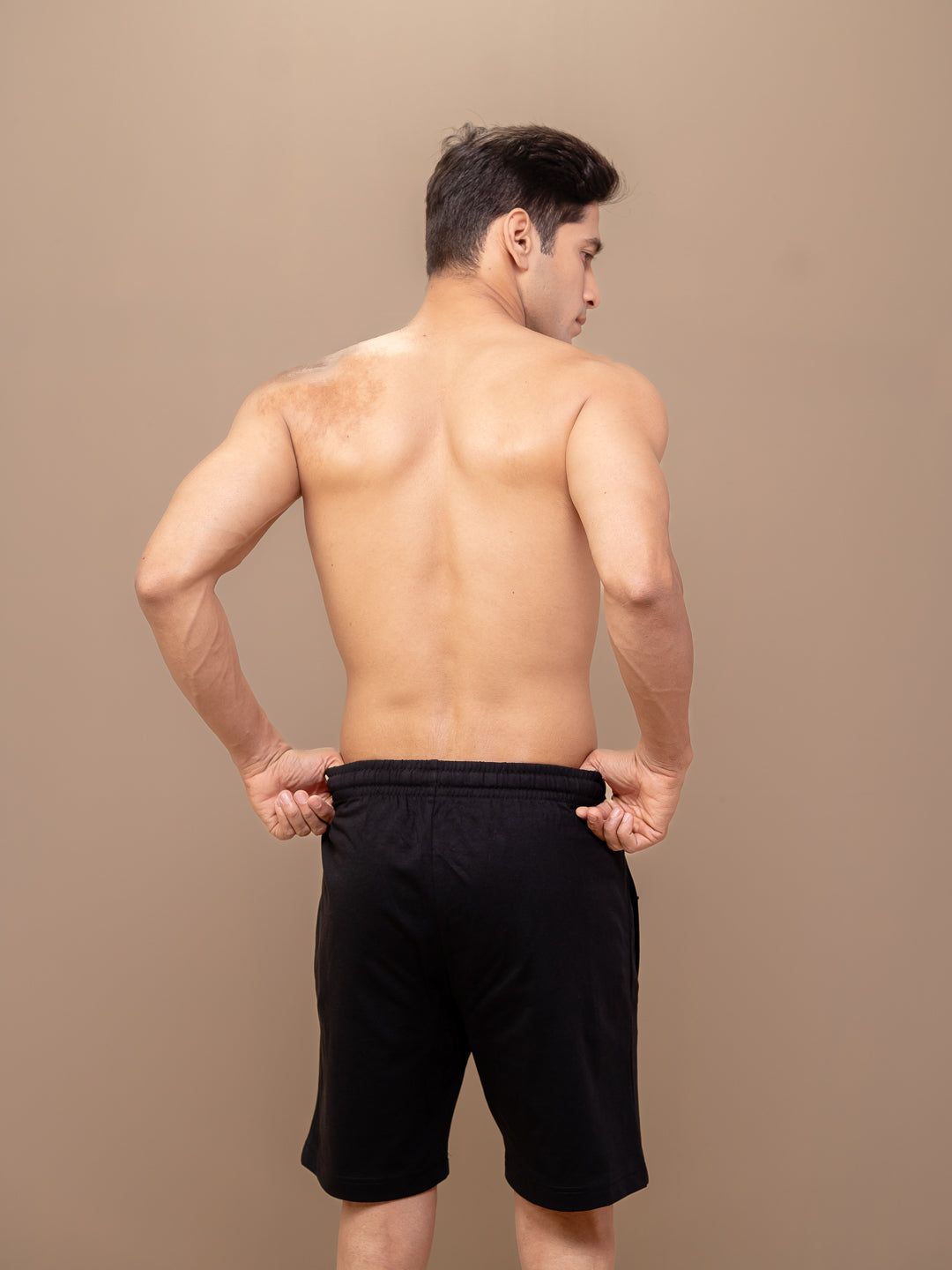 Men Combed Cotton Rich Agile Shorts Black Ags3 image 4