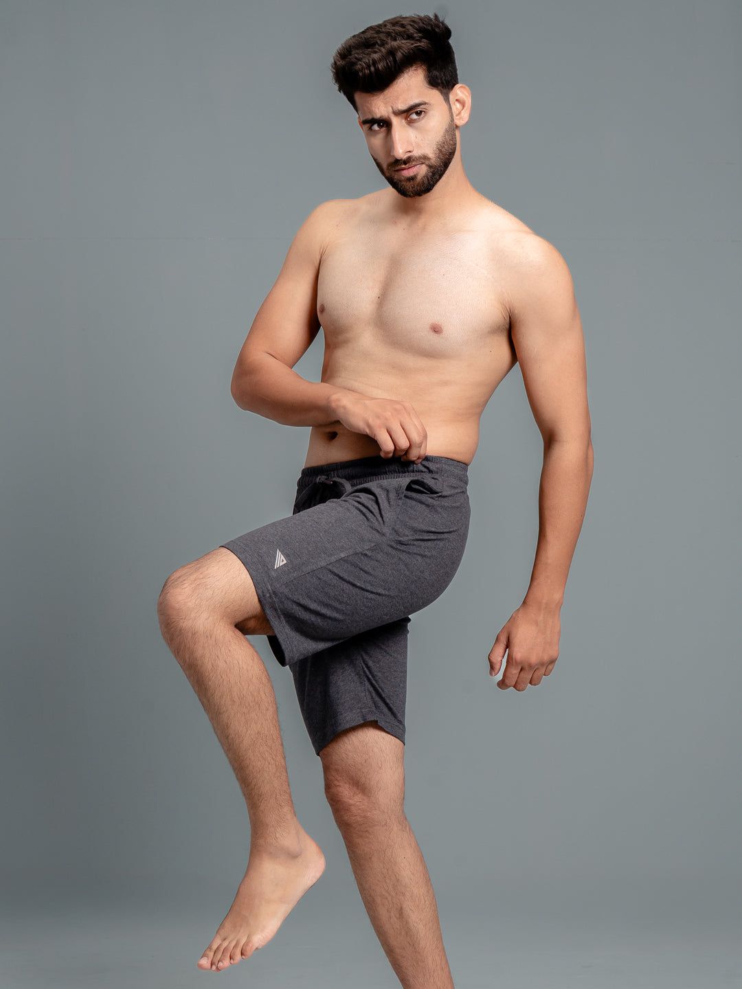 Men Combed Cotton Rich Expert Shorts Charcoal Es8 image 2