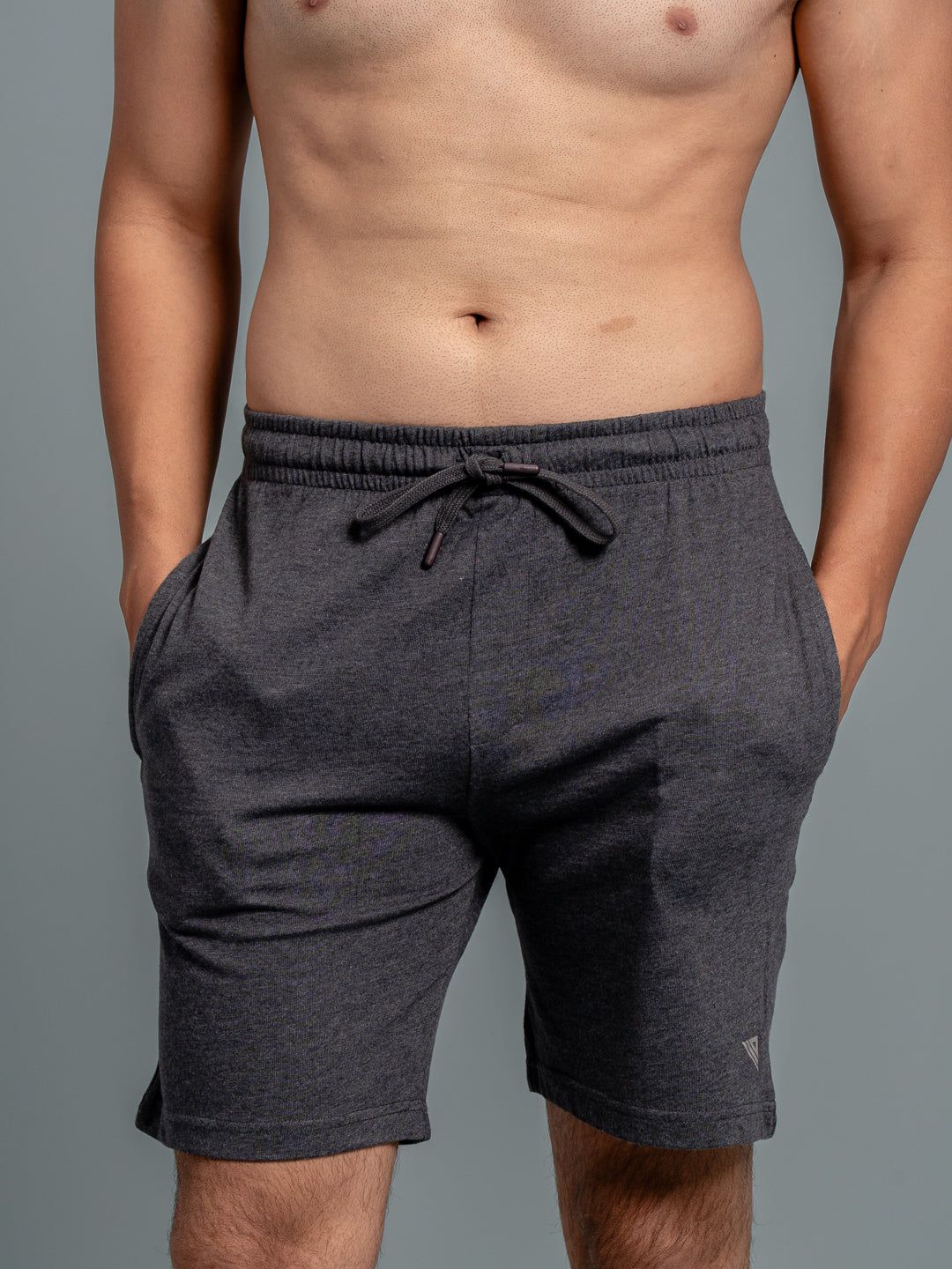 Men Combed Cotton Rich Expert Shorts Charcoal Es8 image 3