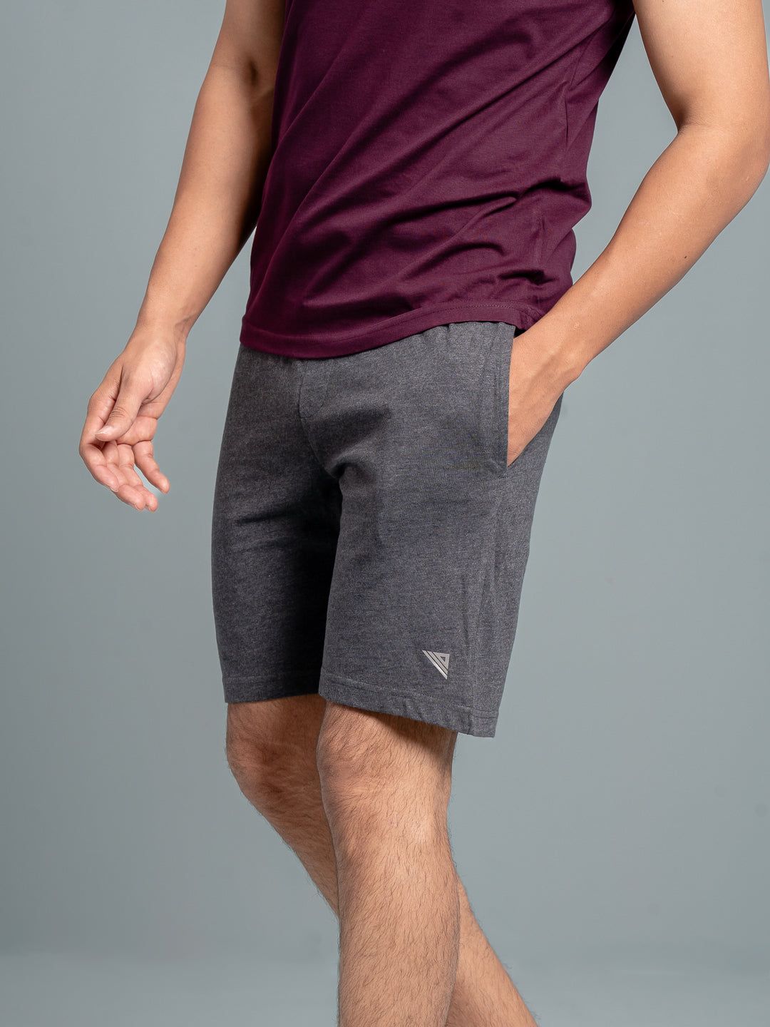 Men Combed Cotton Rich Expert Shorts Charcoal Es8 image 5