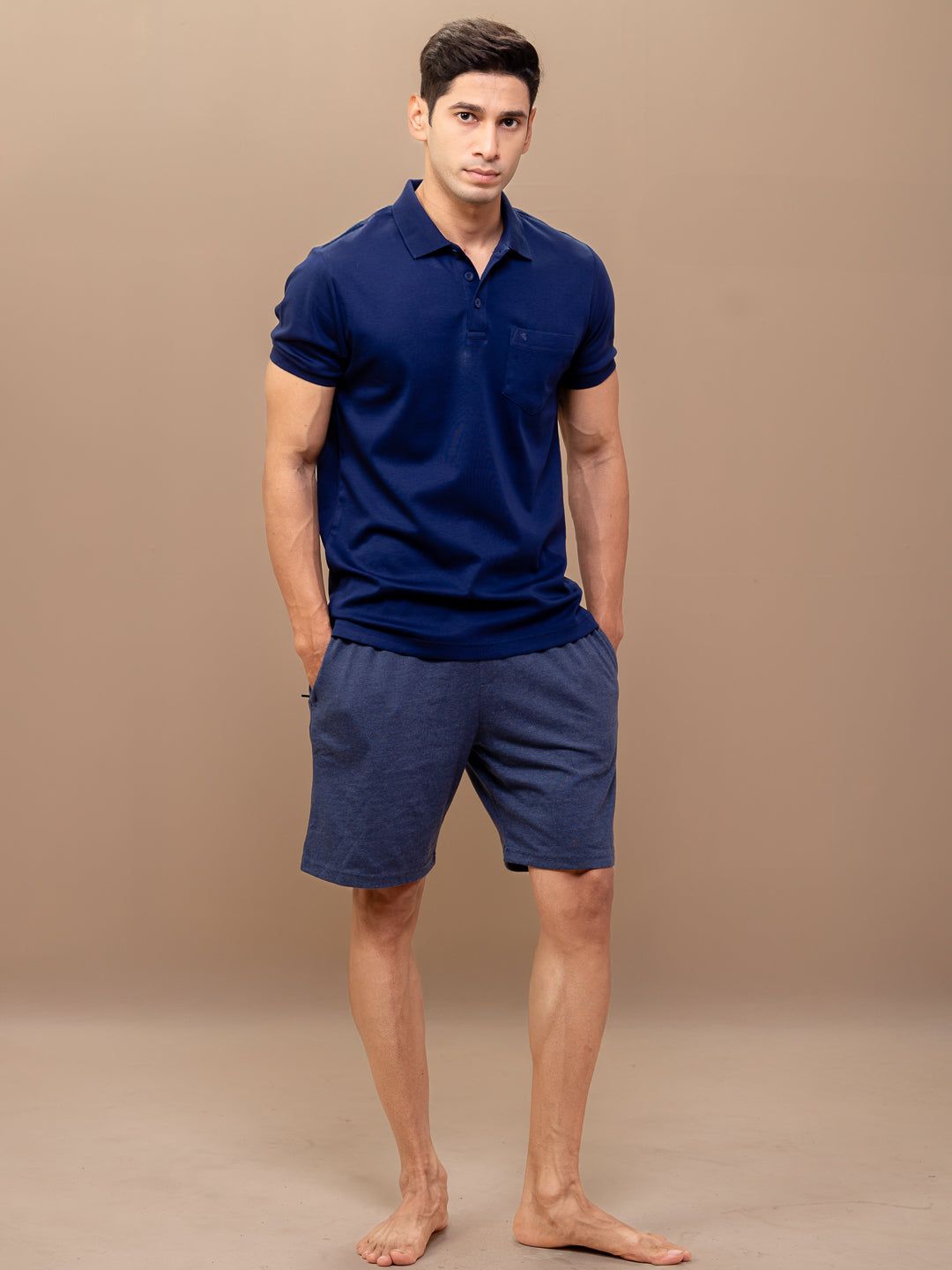 Men Combed Cotton Rich Expert Shorts Denim Blue Es10 image 2