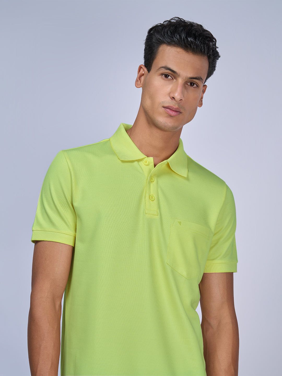 Men's Cotton Rich Pique Polo Green image 6