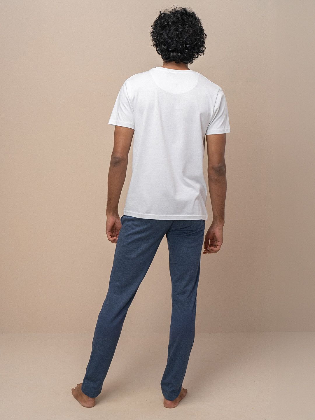 Men's 100% Cotton Crew Neck White image 5