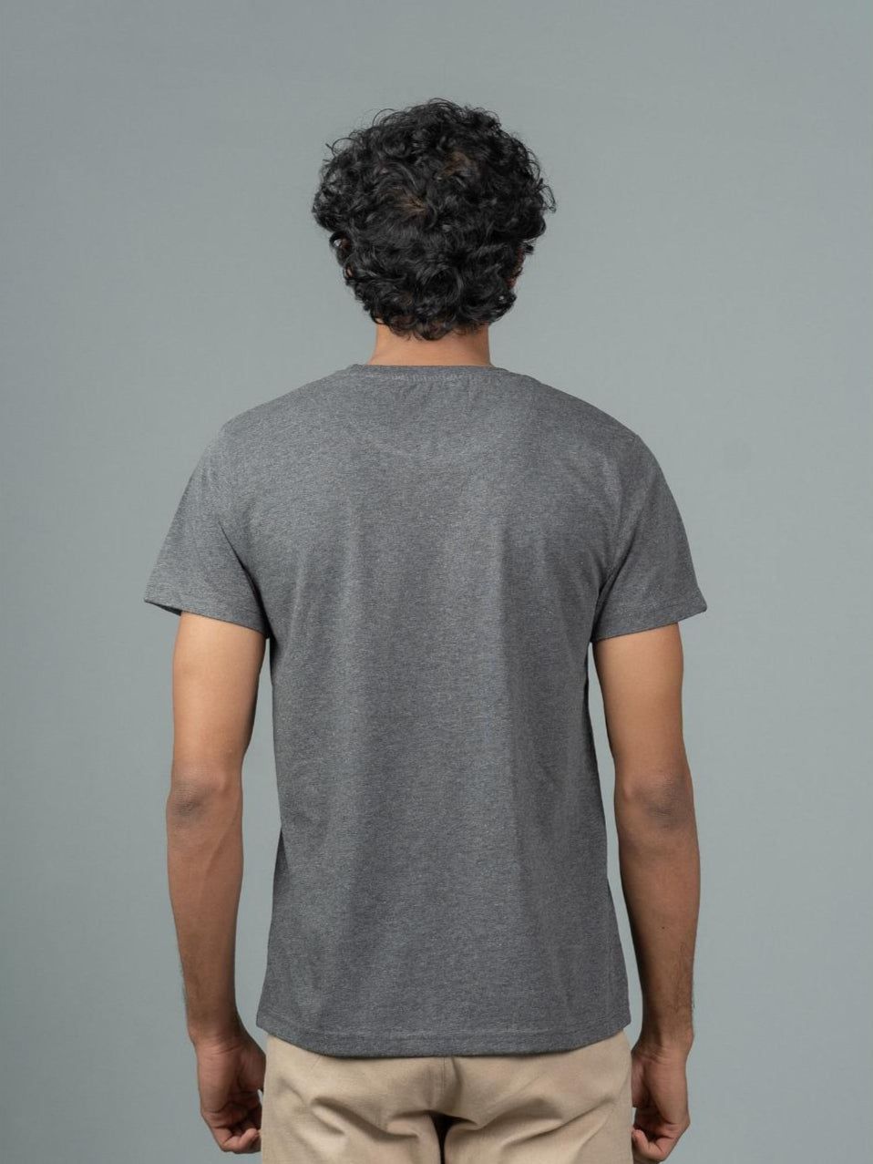 Men's 100% Cotton Crew Neck Charcoal image 4