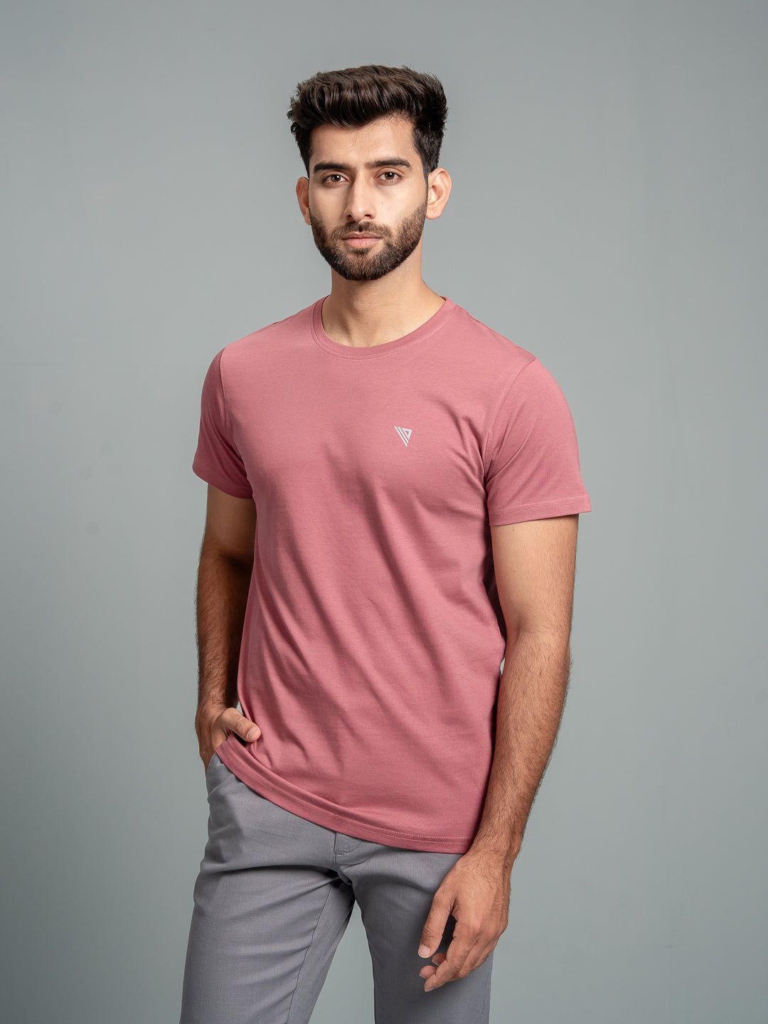 Men's 100% Cotton Crew Neck Rouge