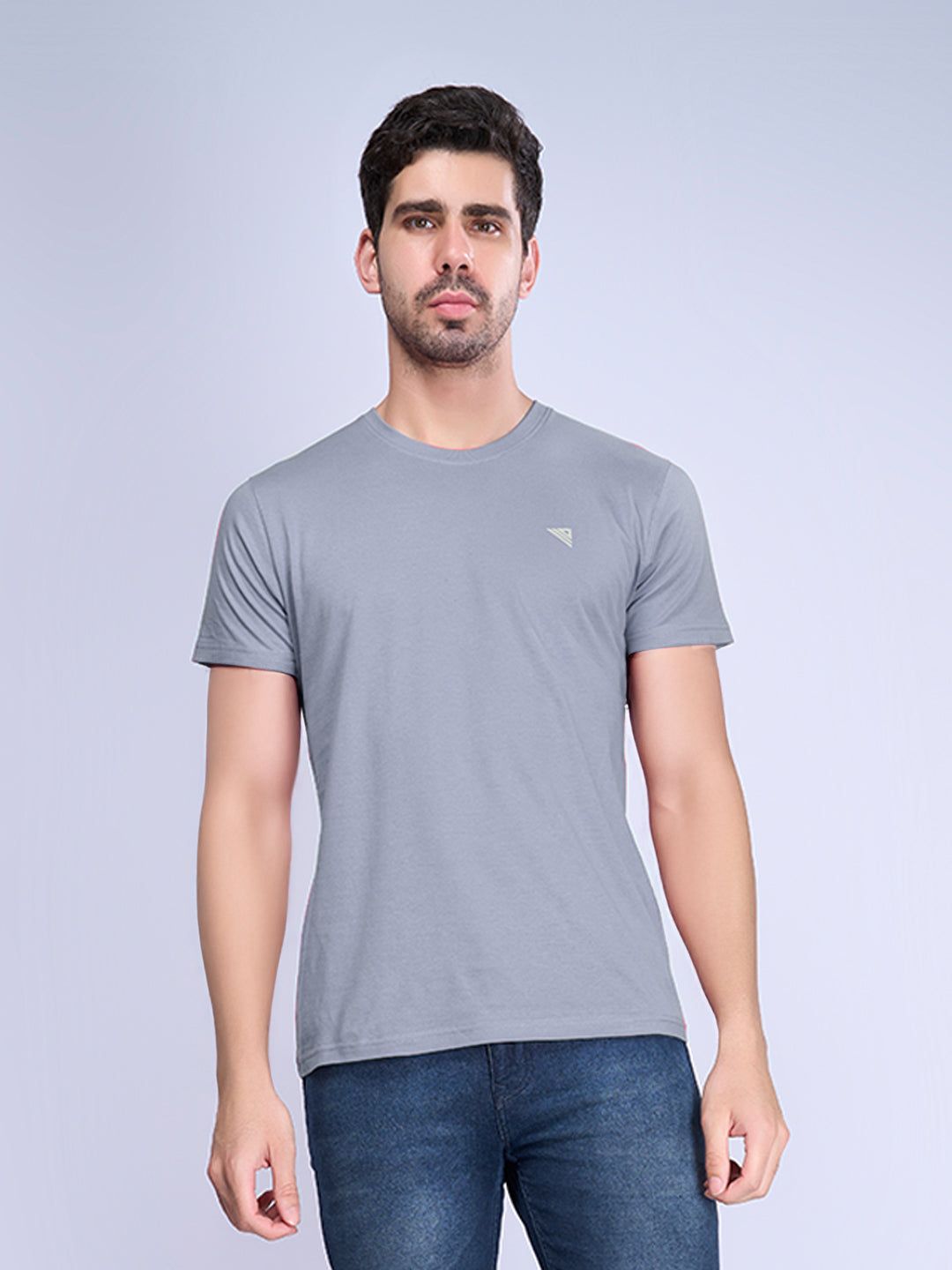 Men's 100% Cotton Crew Neck Graphite Grey