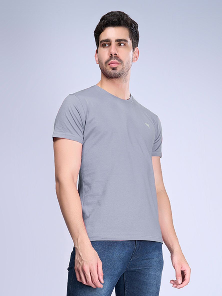 Men's 100% Cotton Crew Neck Graphite Grey image 2