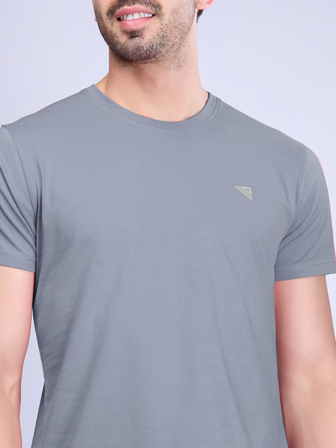 Men's 100% Cotton Crew Neck Graphite Grey image 4