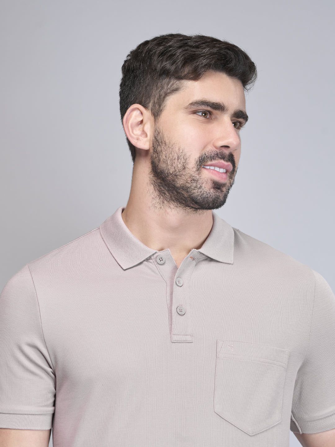 Men's Cotton Rich Pique Polo Silver Berry image 2