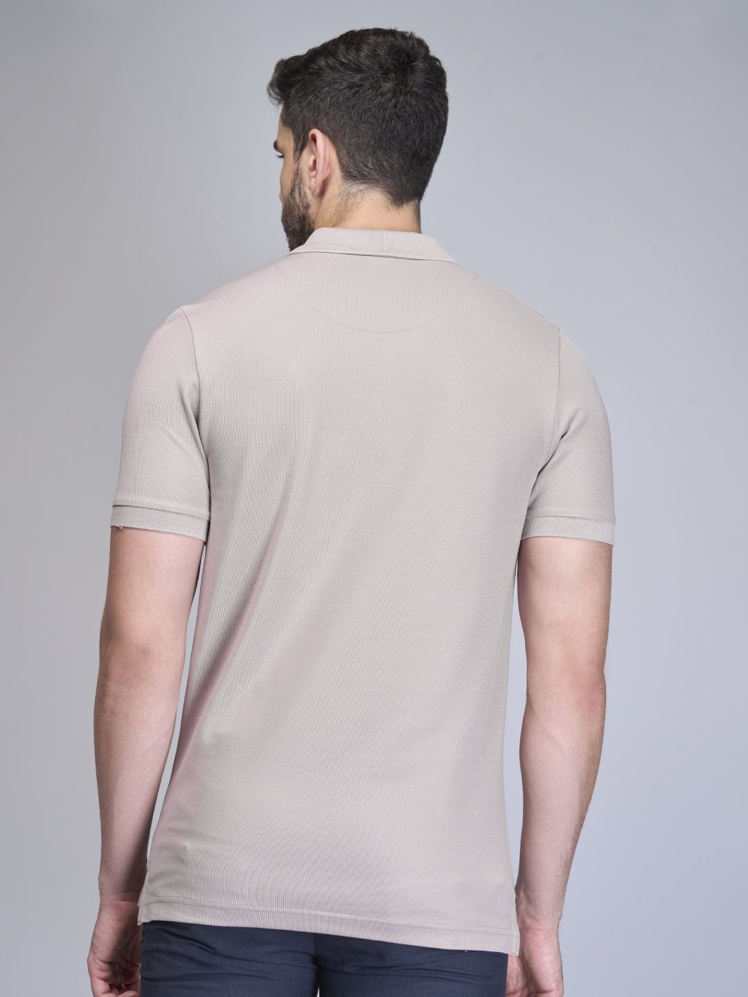 Men's Cotton Rich Pique Polo Silver Berry image 3