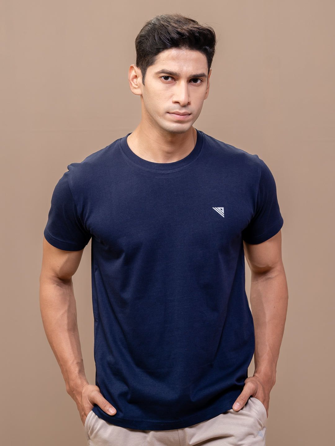 Men's 100% Cotton Crew Neck Navy