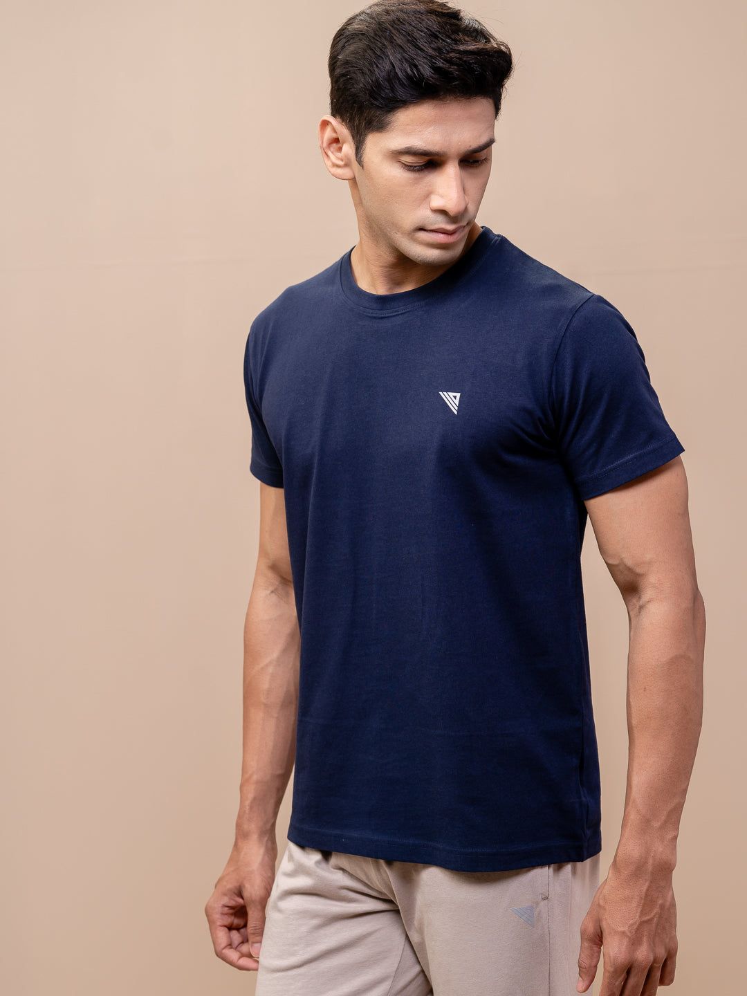Men's 100% Cotton Crew Neck Navy image 4
