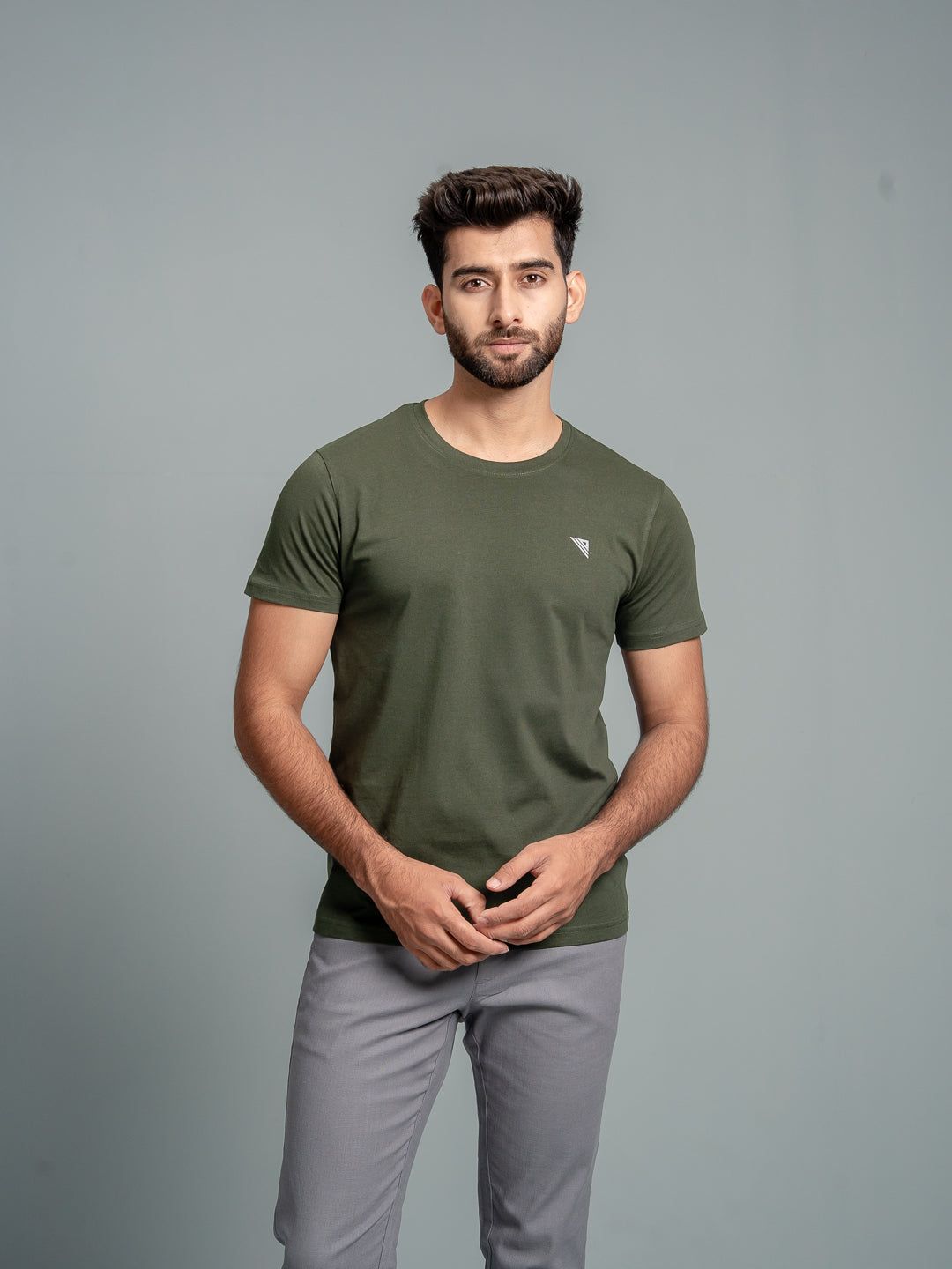 Men's 100% Cotton Crew Neck Hunter Green