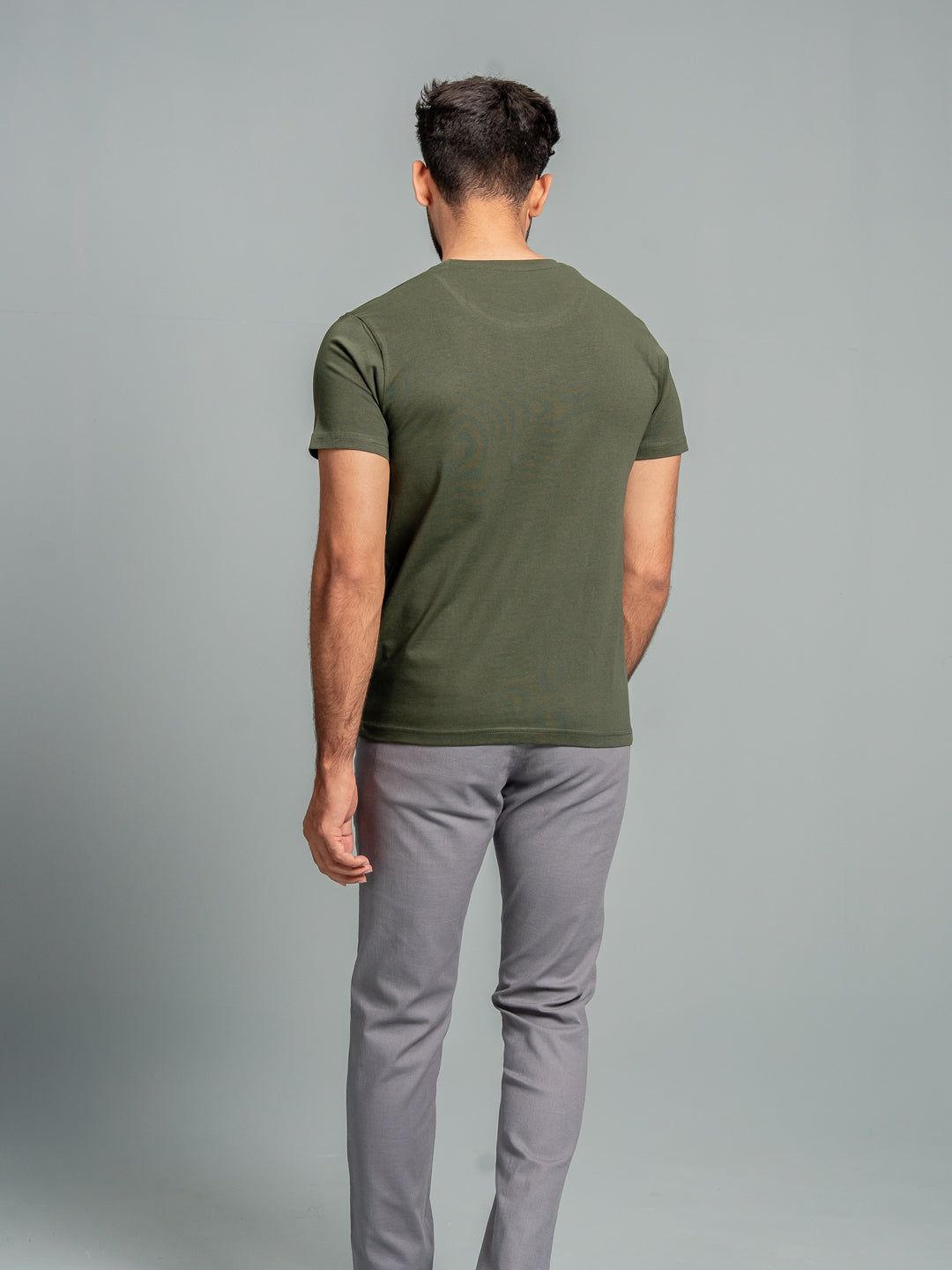 Men's 100% Cotton Crew Neck Hunter Green image 3