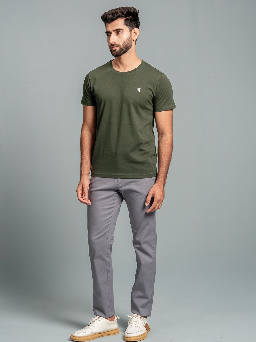 Men's 100% Cotton Crew Neck Hunter Green image 4