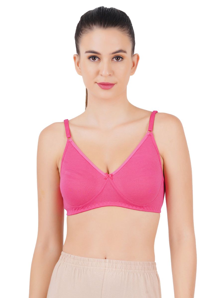 Women Cottonmix Double Layer Soft Adjustable Regular Braze-pack Of 2