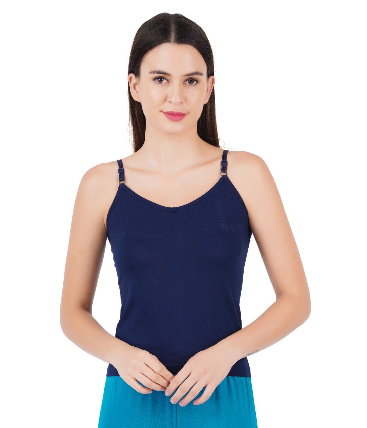 Women Adjustable Straps Assorted Colour Camisole Petals (PACK Of 2) image 5