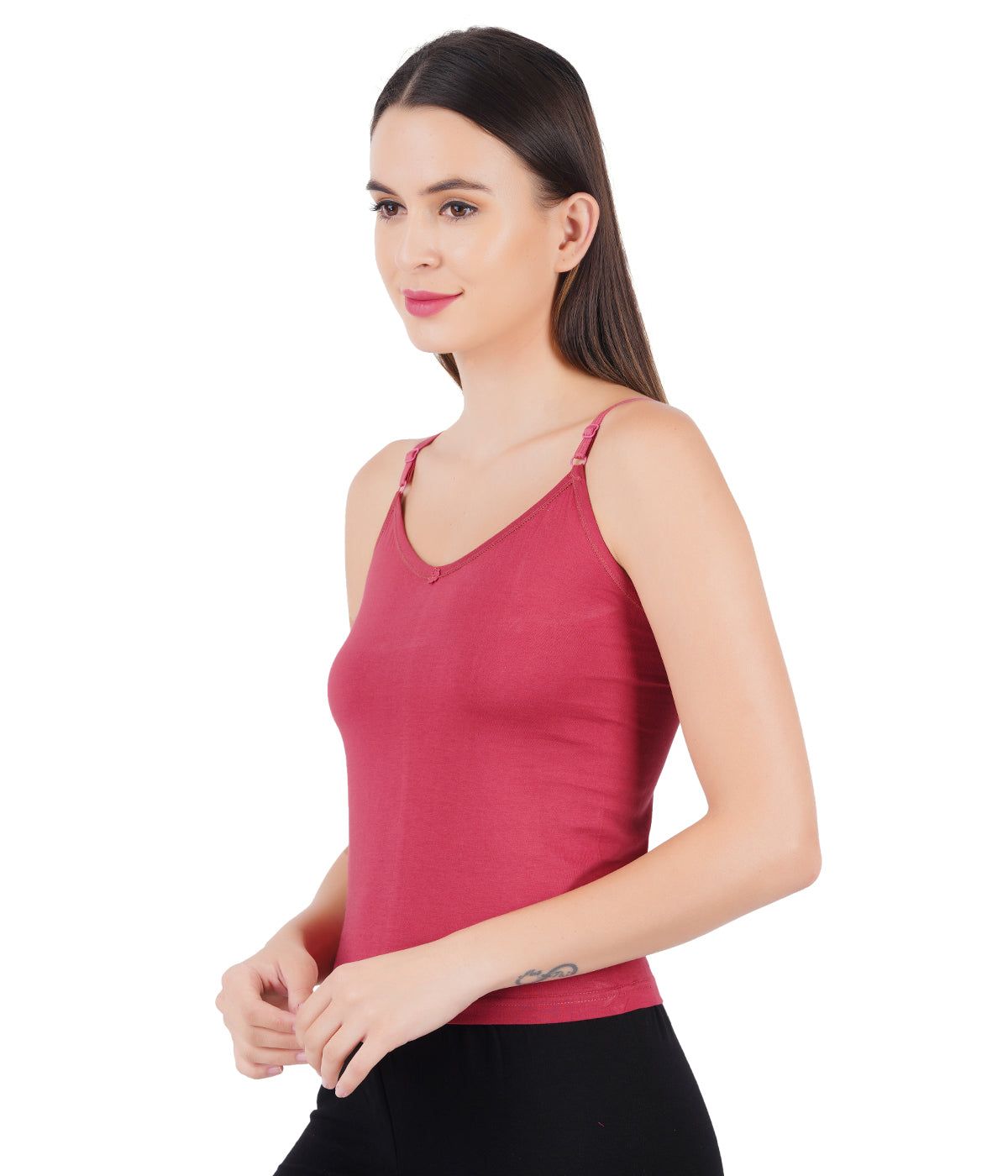 Women Adjustable Straps Assorted Colour Camisole Petals (PACK Of 2) image 6